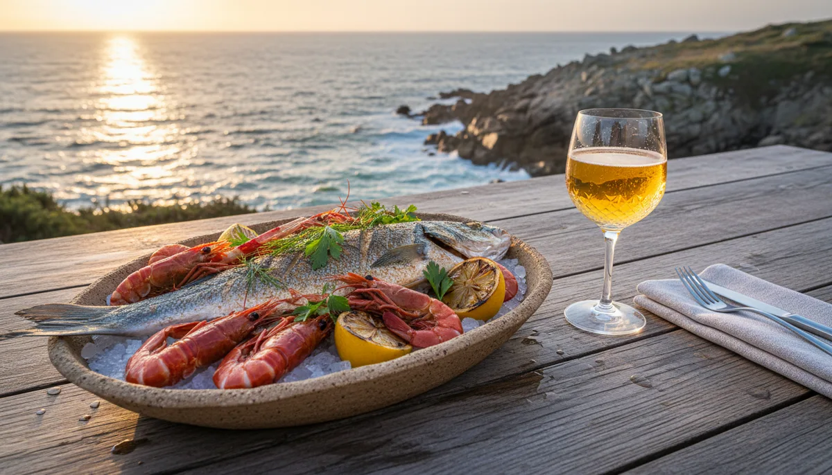 Restaurant Finistère sud bord de mer : les tables face à l'océan